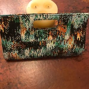 Multi colored clutch